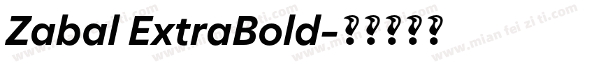 Zabal ExtraBold字体转换